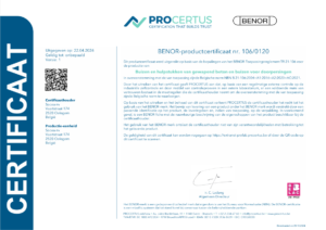 Benor Productcertificaat 106 0120 2