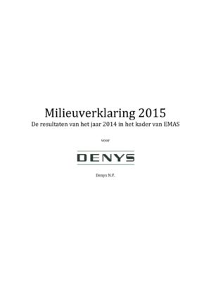 Emas Milieuverklaring 2015 Denys Nv1